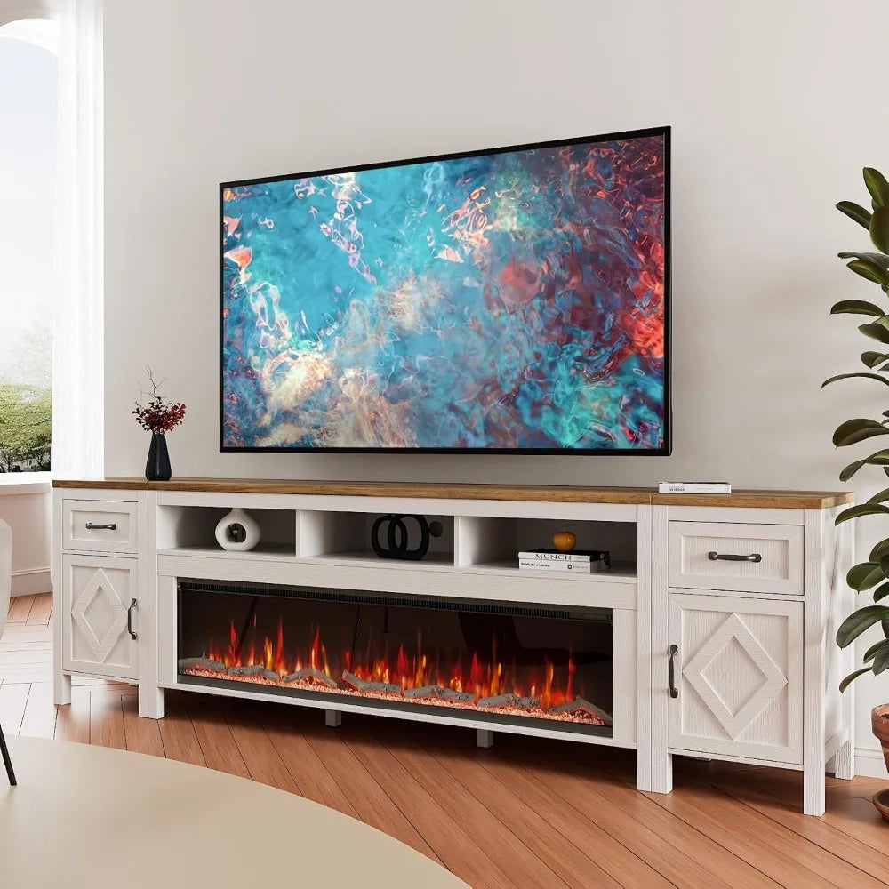 Tv Stand 98 Inch Fireplace TV