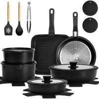 22 Pcs Pots and Pans Set Non Stick, Detachable Handle Cookware Sets Nonstick
