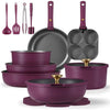 21pcs Pots and Pans Set Nonstick Cookware Set with Detachable Handle