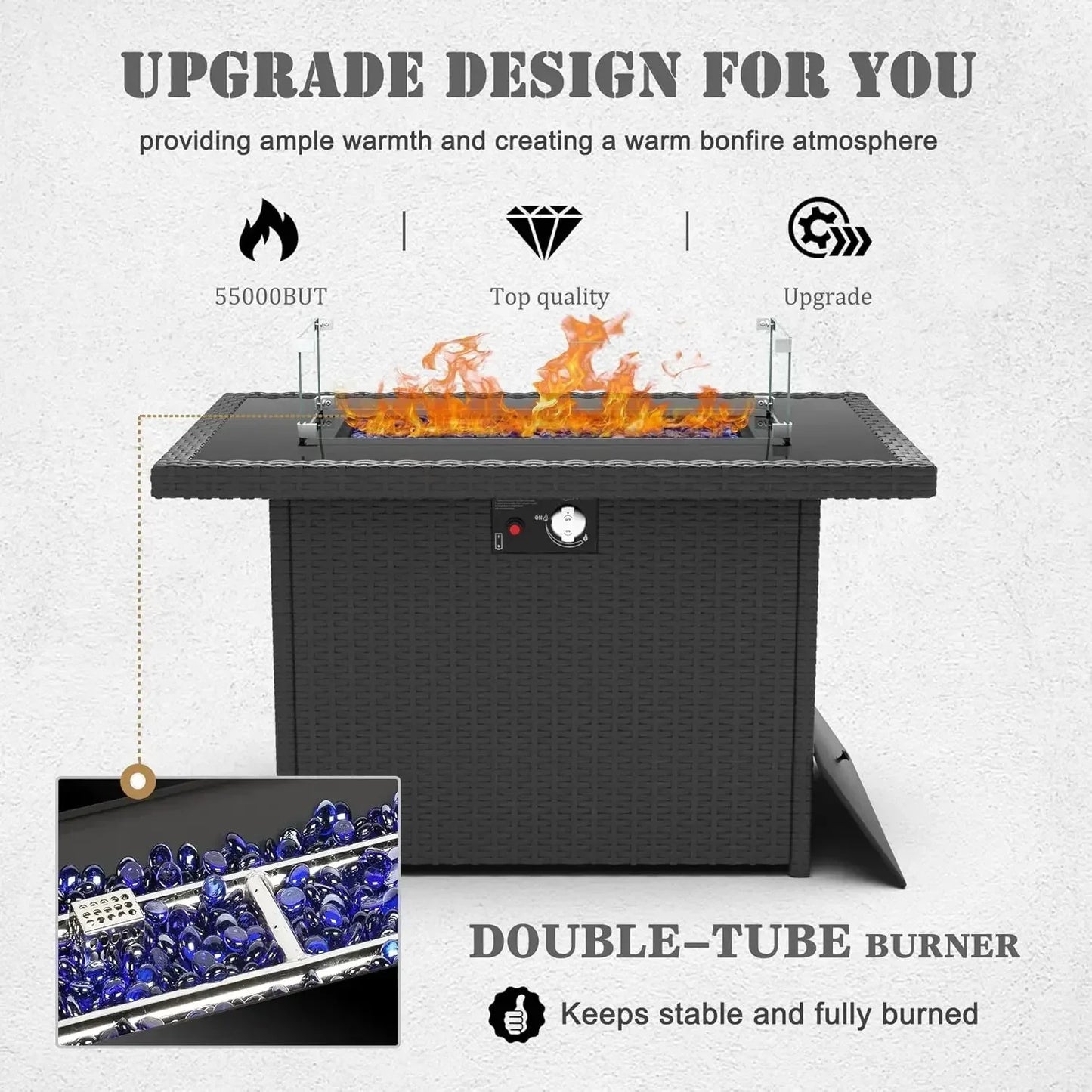 Patio Furniture Set W/ Fire Pit Table