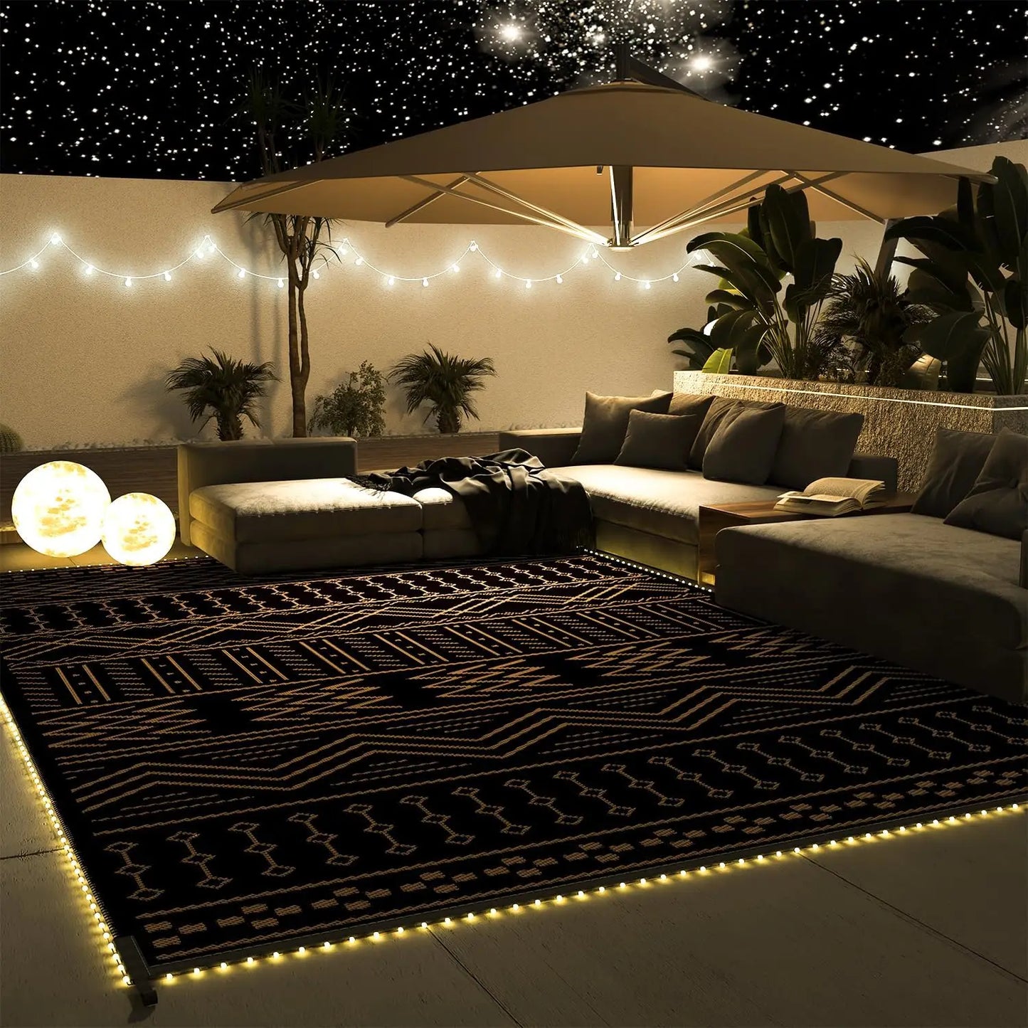 Outdoor Rug Carpet Waterproof 8x10 Ft