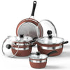 Pots and Pans Set Stainless Steel Cookware Set 10 Piece,Non Toxic