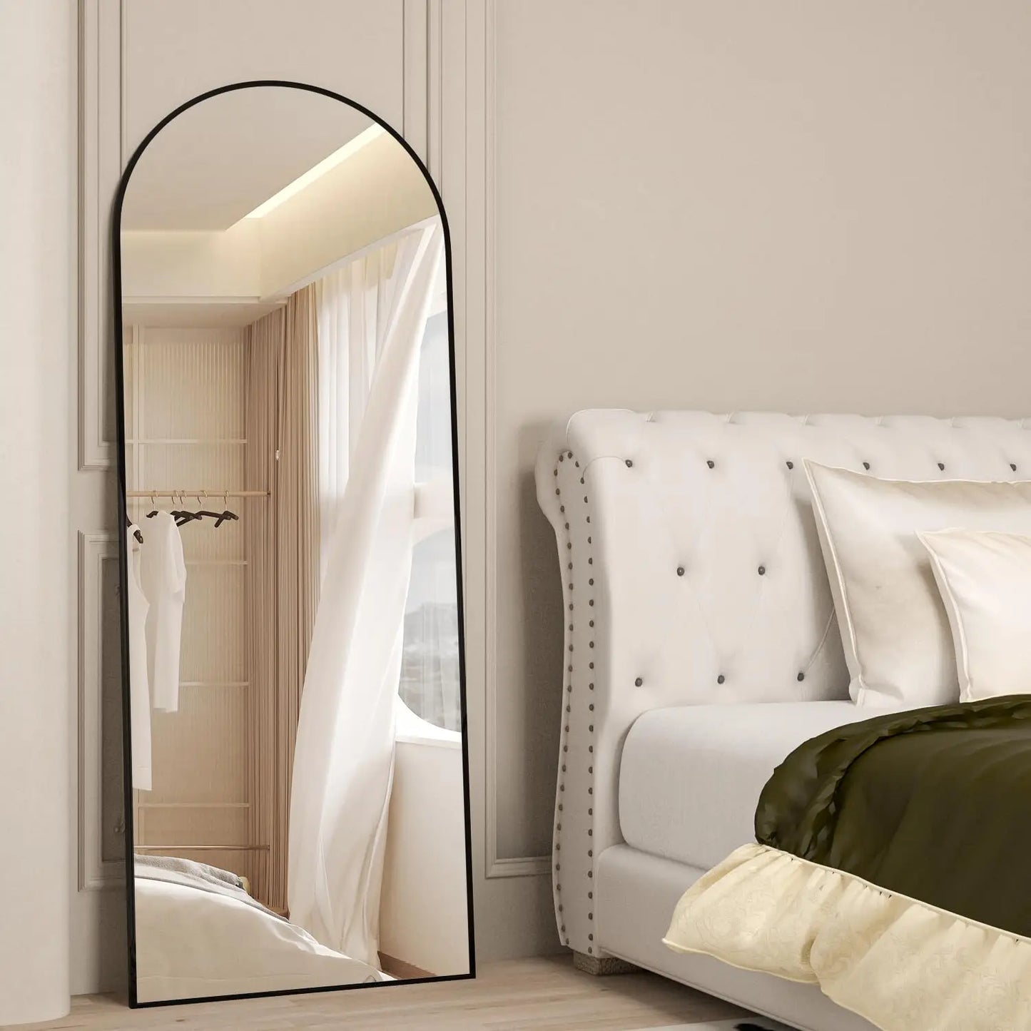 CASSILANDO Arched Full Length Mirror 64" x 21"