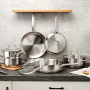 KOCH SYSTEME CS Stainless Steel Cookware Set 10 Piece, 18/10 Stainless Steel