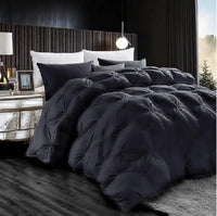 Luxurious All-Season Goose Down Feather Fiber Comforter California King Size Duvet Insert