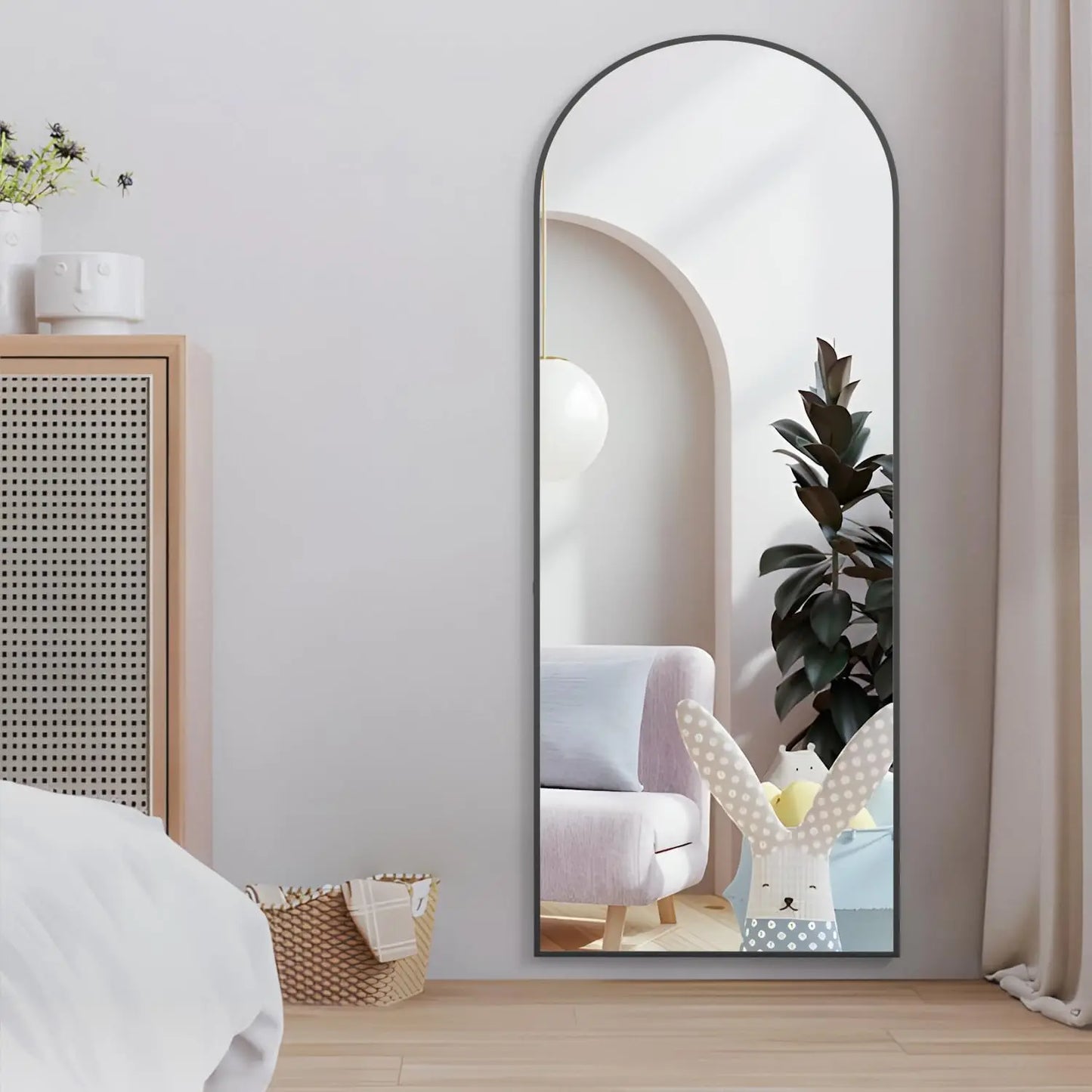 CASSILANDO Arched Full Length Mirror 64" x 21"