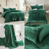 Luxury Velvet Quilt Set for King Size Beds - Ultra Soft Lightweight Summer Comforter