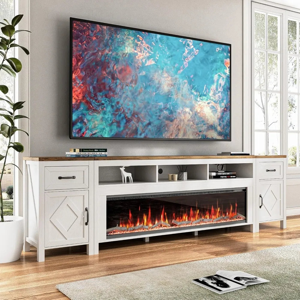 Tv Stand 98 Inch Fireplace TV