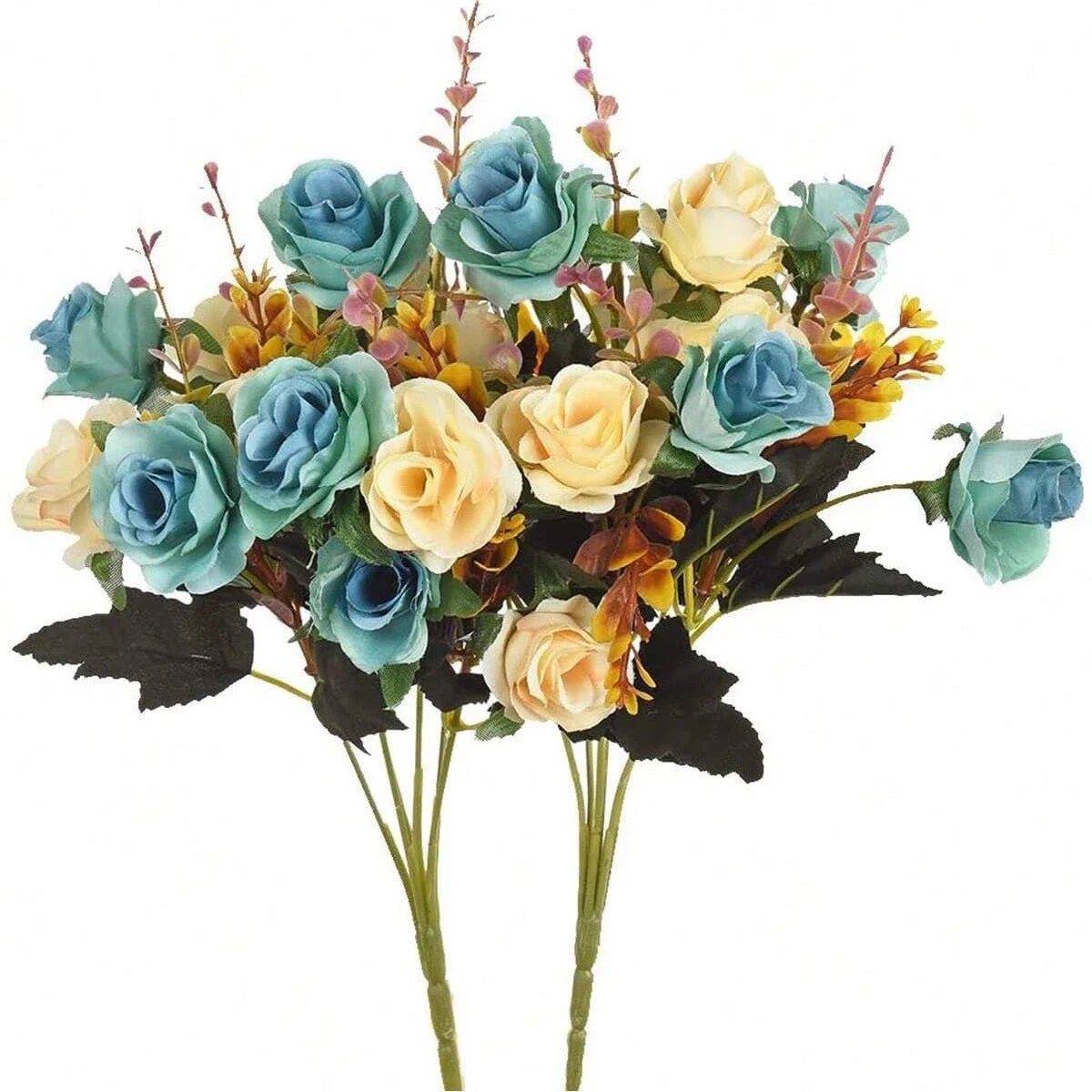 1pc Artificial Flower Rose Silk Bundle