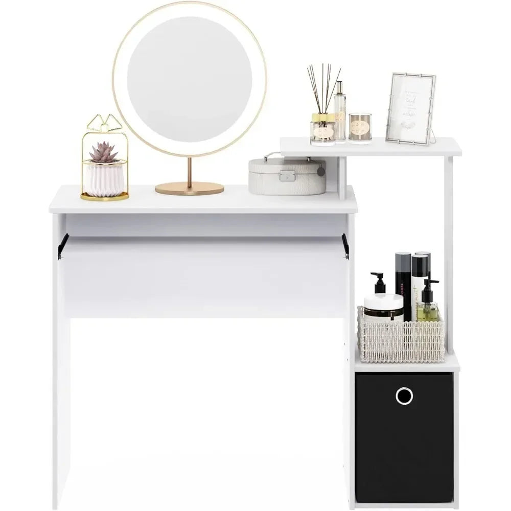 Room Desk White/Black Furniture