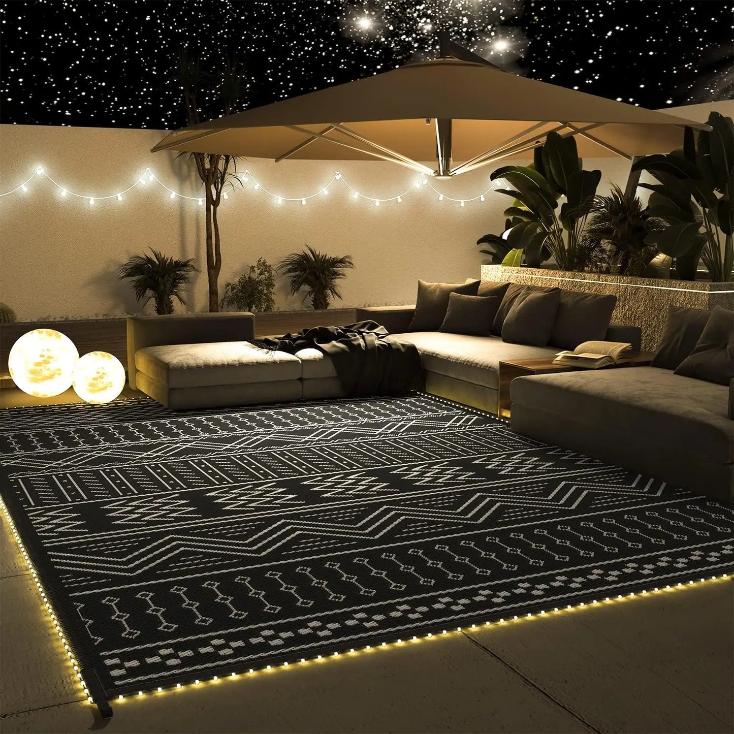 Outdoor Rug Carpet Waterproof 8x10 Ft