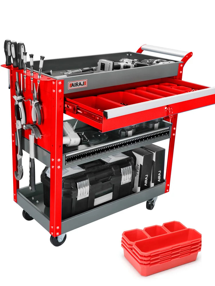 3 Tier Rolling Tool Cart On Wheels