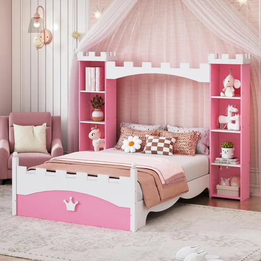 Castle-Shaped Wooden Bed