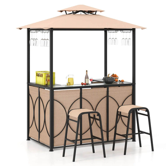 3 PCS Patio Bar Set