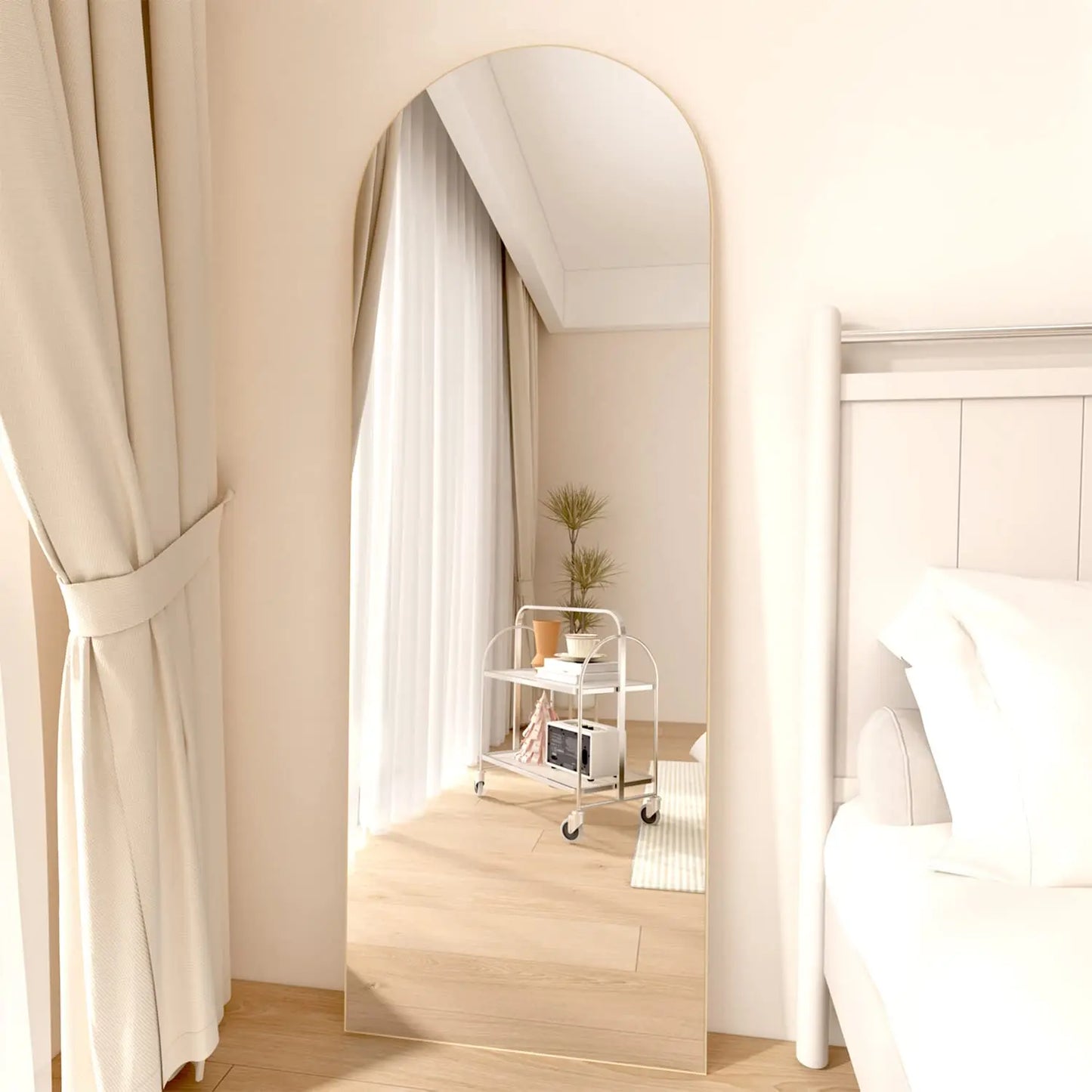 CASSILANDO Arched Full Length Mirror 64" x 21"