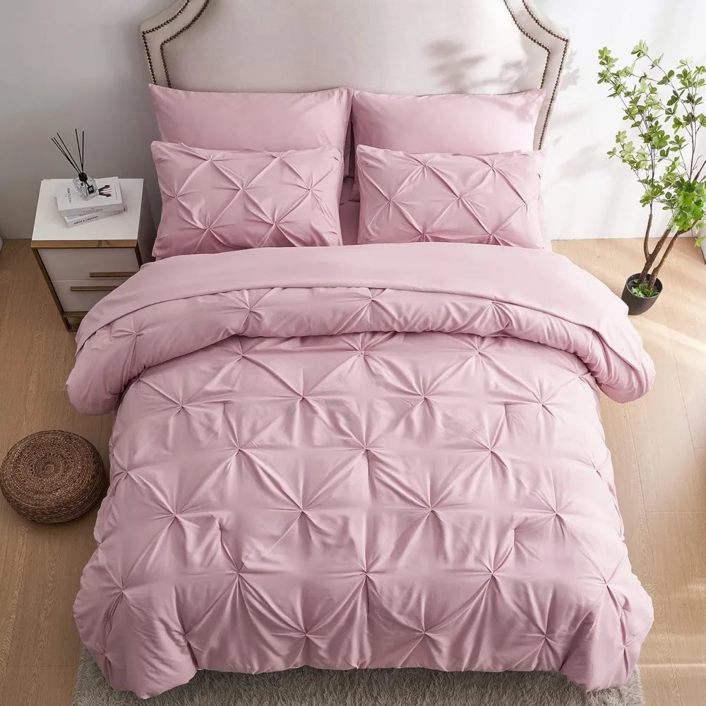 7pc Pink Queen Comforter Set