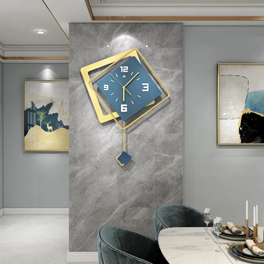 Modern Metal Wall Clock with Silent Movement