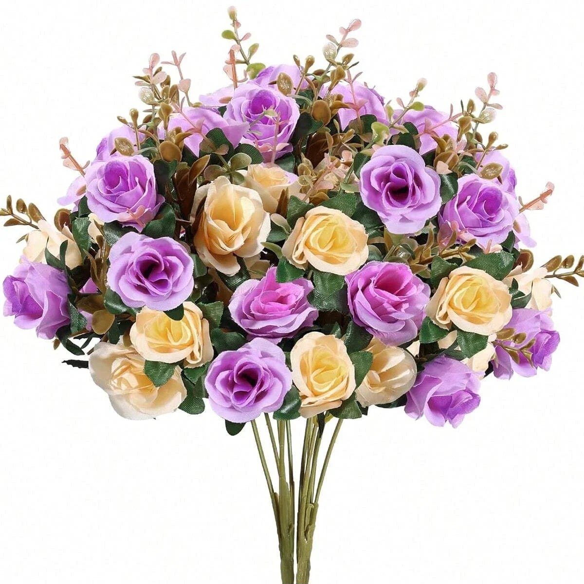 1pc Artificial Flower Rose Silk Bundle
