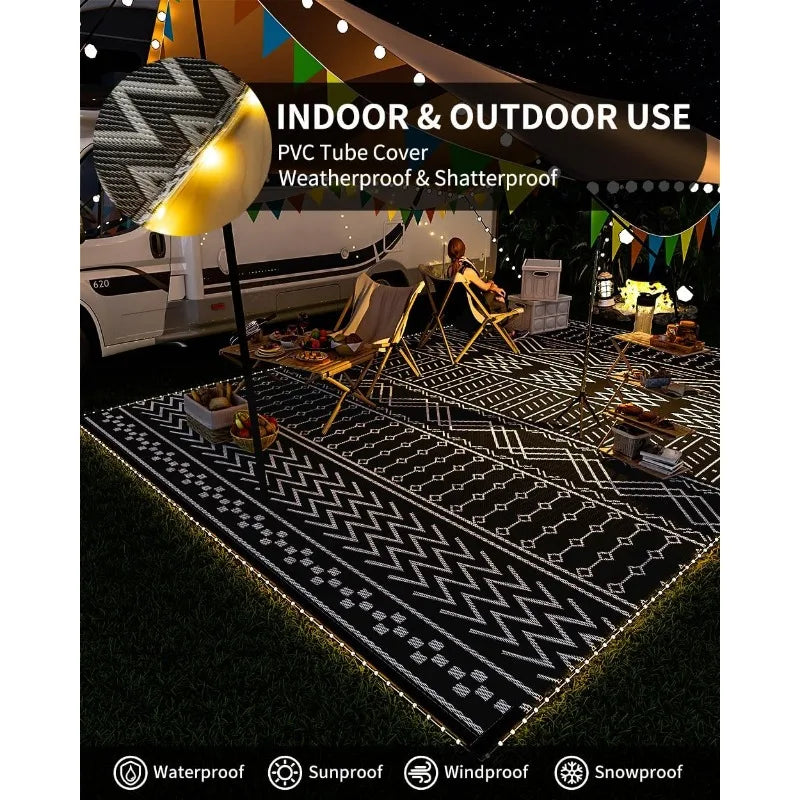 Outdoor Rug Carpet Waterproof 8x10 Ft