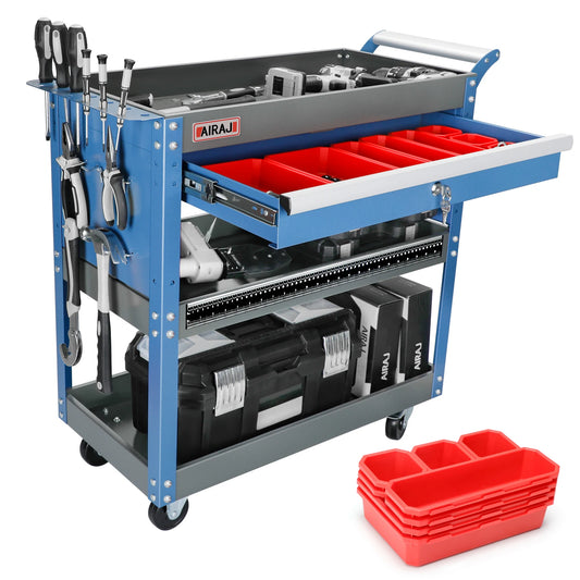 3 Tier Rolling Tool Cart On Wheels