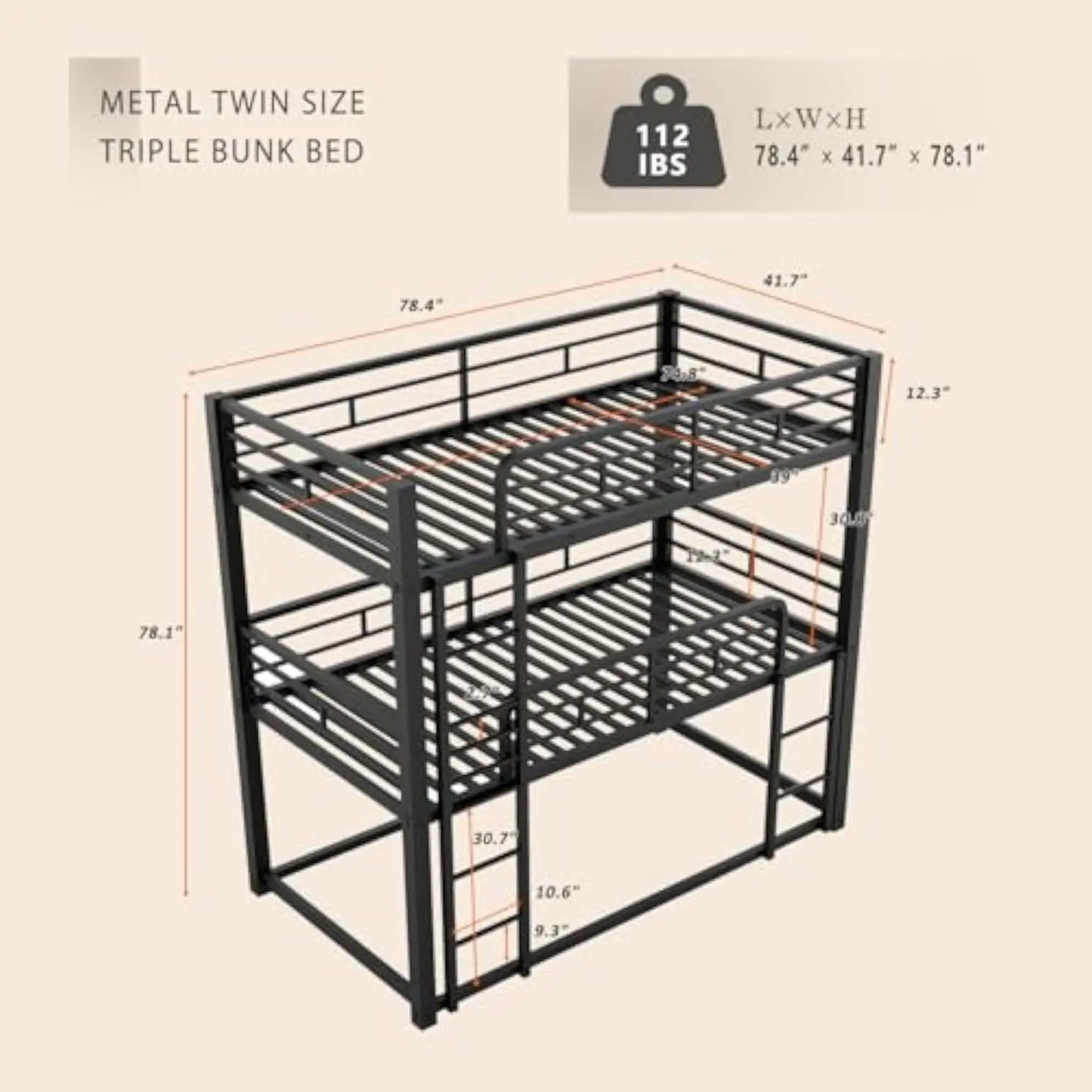Triple Bunk Bed For Kids