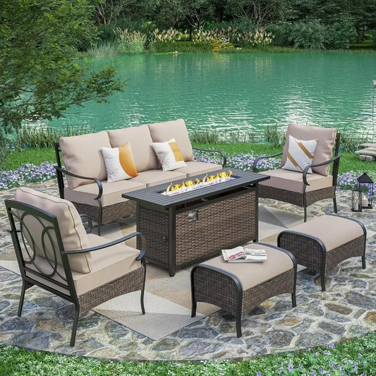 6 Pieces Outdoor Patio Furniture Set