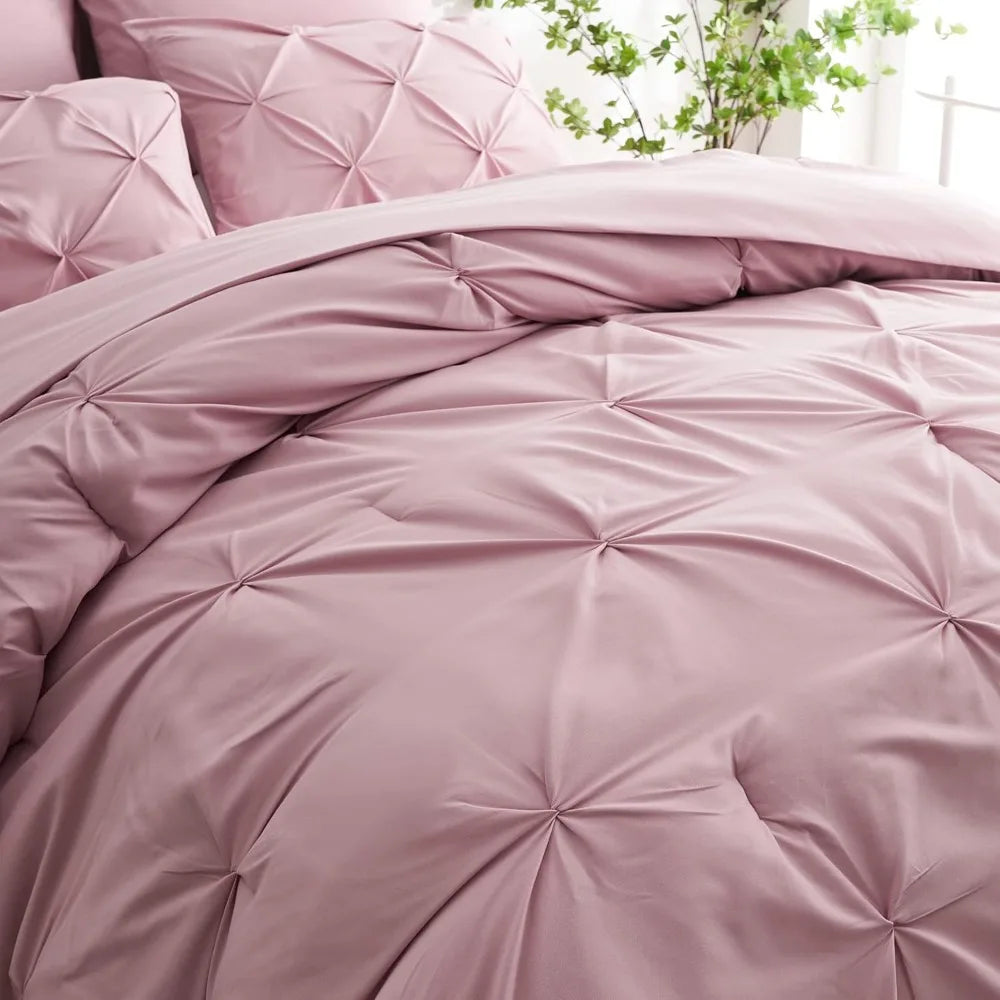 7pc Pink Queen Comforter Set