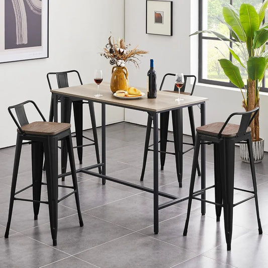 30" Metal Barstools Set of 4 Bar