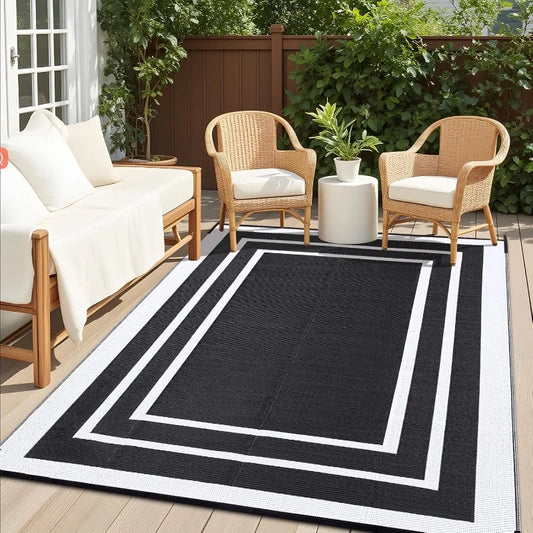 Outdoor Rug 6x9 Ft Waterproof
