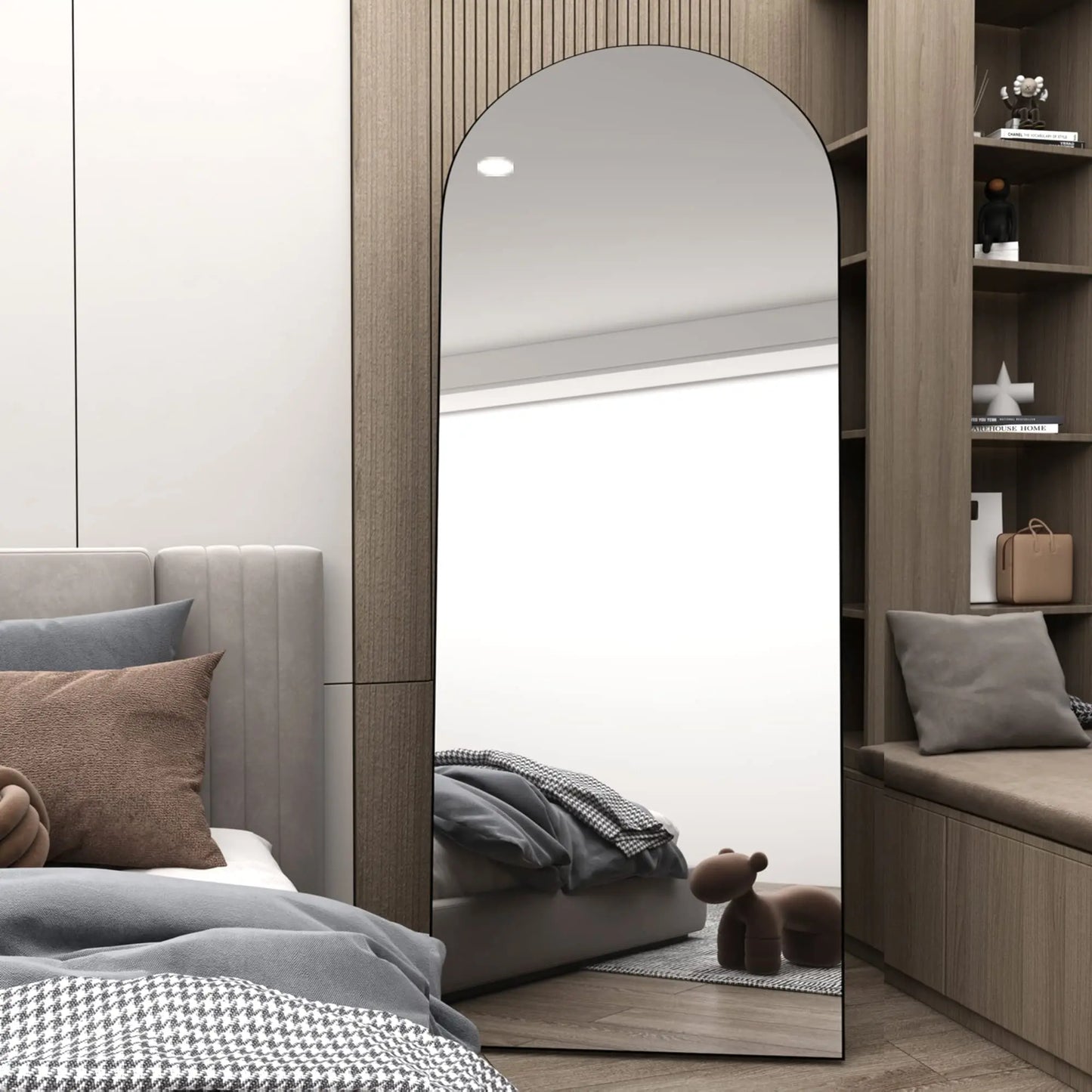 CASSILANDO Arched Full Length Mirror 64" x 21"