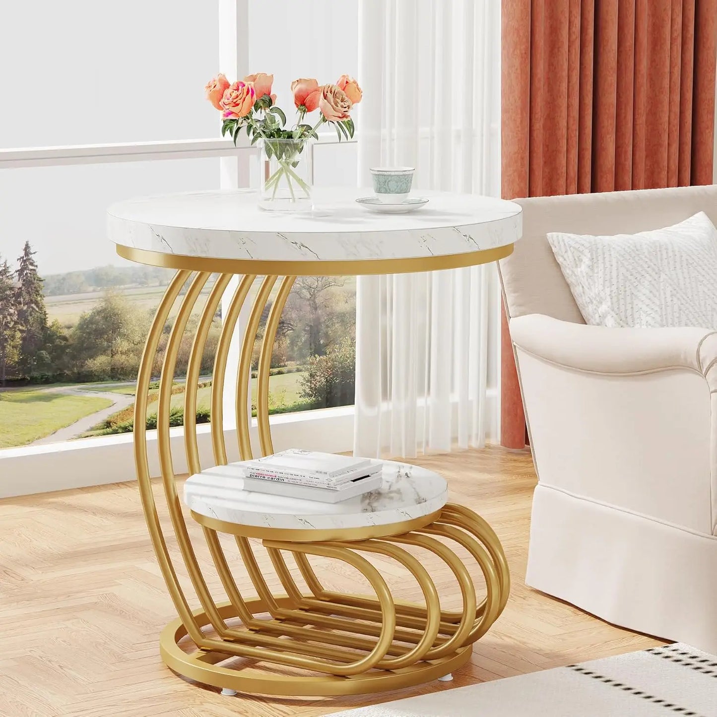 2 Tiers Side Table Set