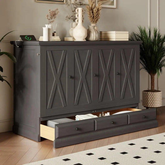 Full Murphy Bed Cabinet Antique