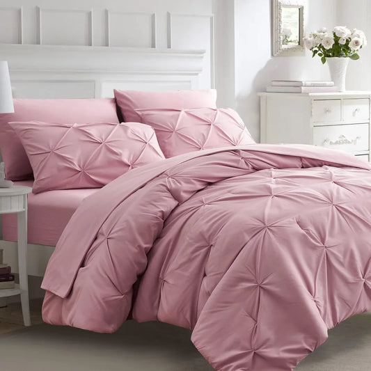 7pc Pink Queen Comforter Set